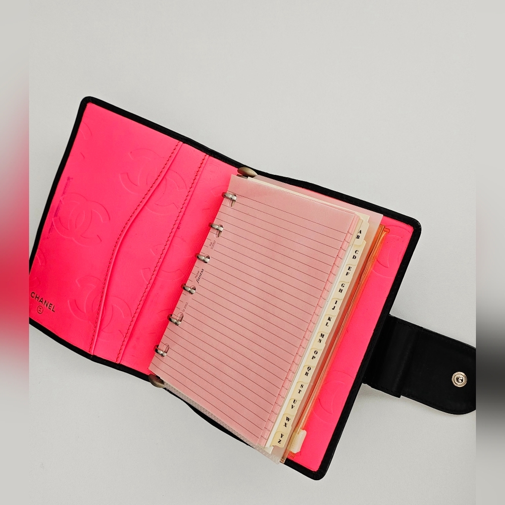 Chanel Black Cambon Quilted Leather Agenda Holder With Booklets & Address Book - Picture 10 of 16